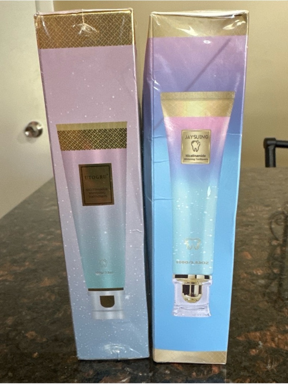 Jaysuing and Utogru Niacinamide Whitening Toothpastes